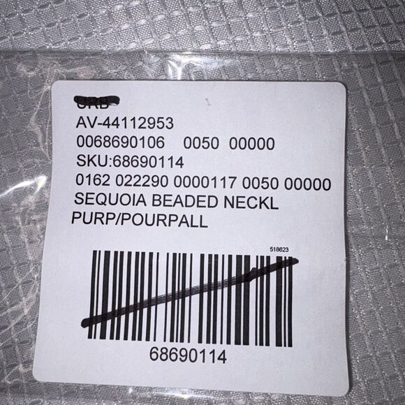 Urban Outfitters Sequoia Beaded Butterfly Purple & White Necklace NWT - Picture 9 of 9